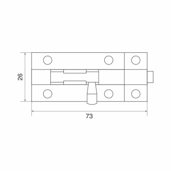 Шпингалет Trodos ZY-710/L70 WW белый