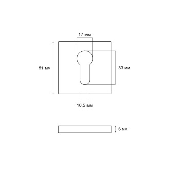 Накладка на цилиндр Trodos ET-03 slim WW белый