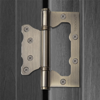 Петля накладная Trodos 100х75х2,5 AB без врезки, бронза