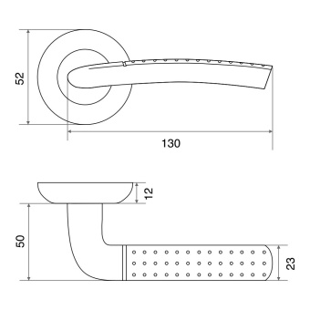 Ручка раздельная Trodos 56-08 AB бронза
