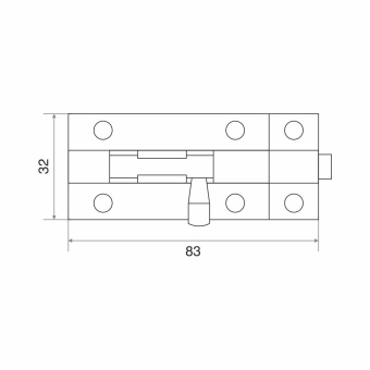 Шпингалет Trodos ZY-710/L80 BL черный