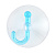 Крючок Delphinium "Аква" на присоске, 4 шт, блистер