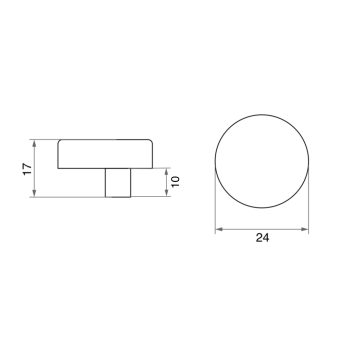 Зеркалодержатель Trodos "М33-25" D24 4шт, хром