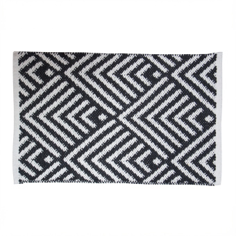 102271 коврик хлопок Пасьянс черно-белый 50-80см